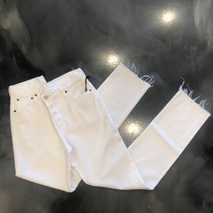 Agolde Criss Cross Jeans in white